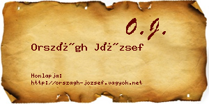 Országh József névjegykártya