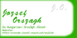 jozsef orszagh business card